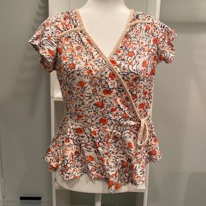 Cross over peplum top